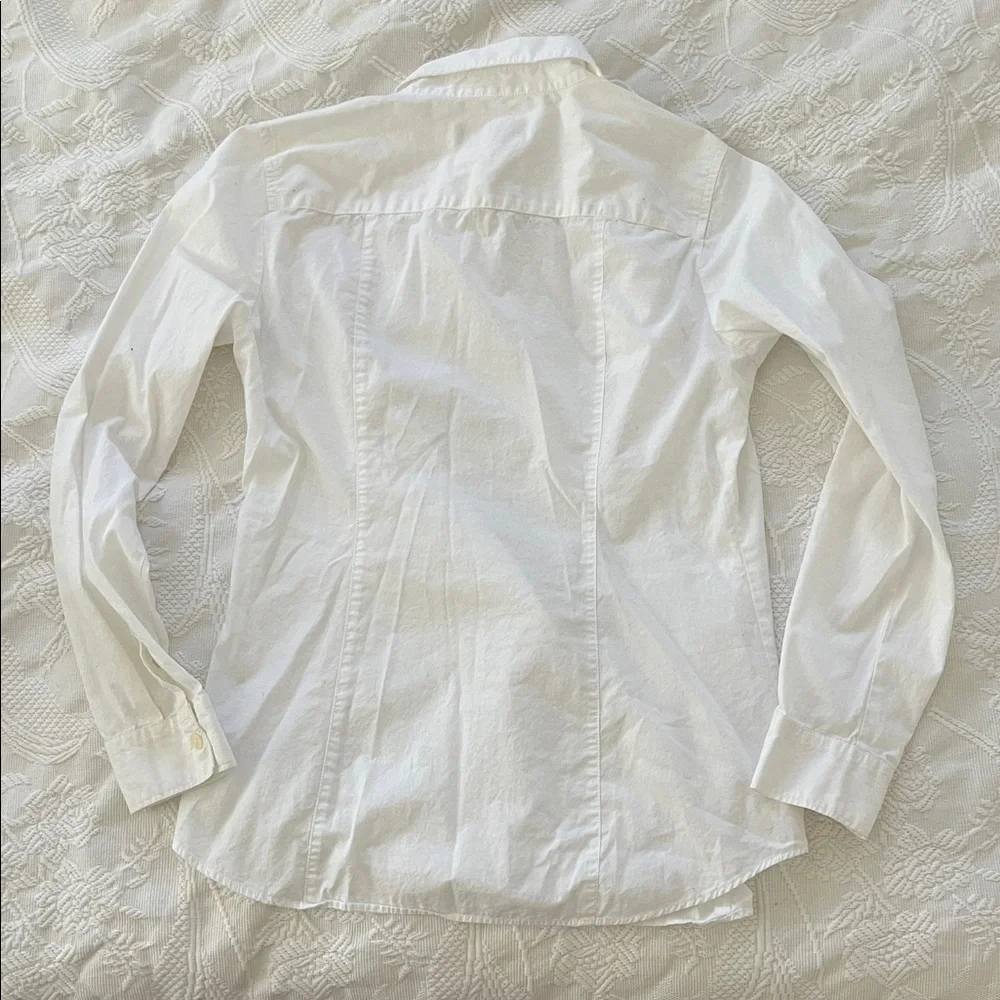 Ann Taylor Loft White button down shirt SP - Picture 3 of 3